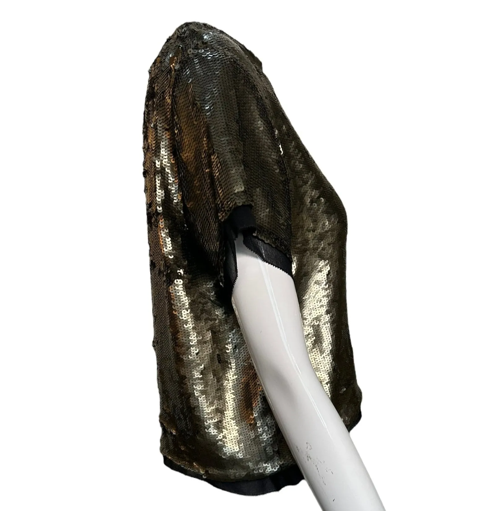 Proenza Schouler 2000s Gold Sequin Top on Silk