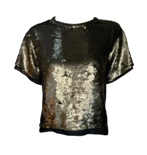 Proenza Schouler 2000s Gold Sequin Top on Silk