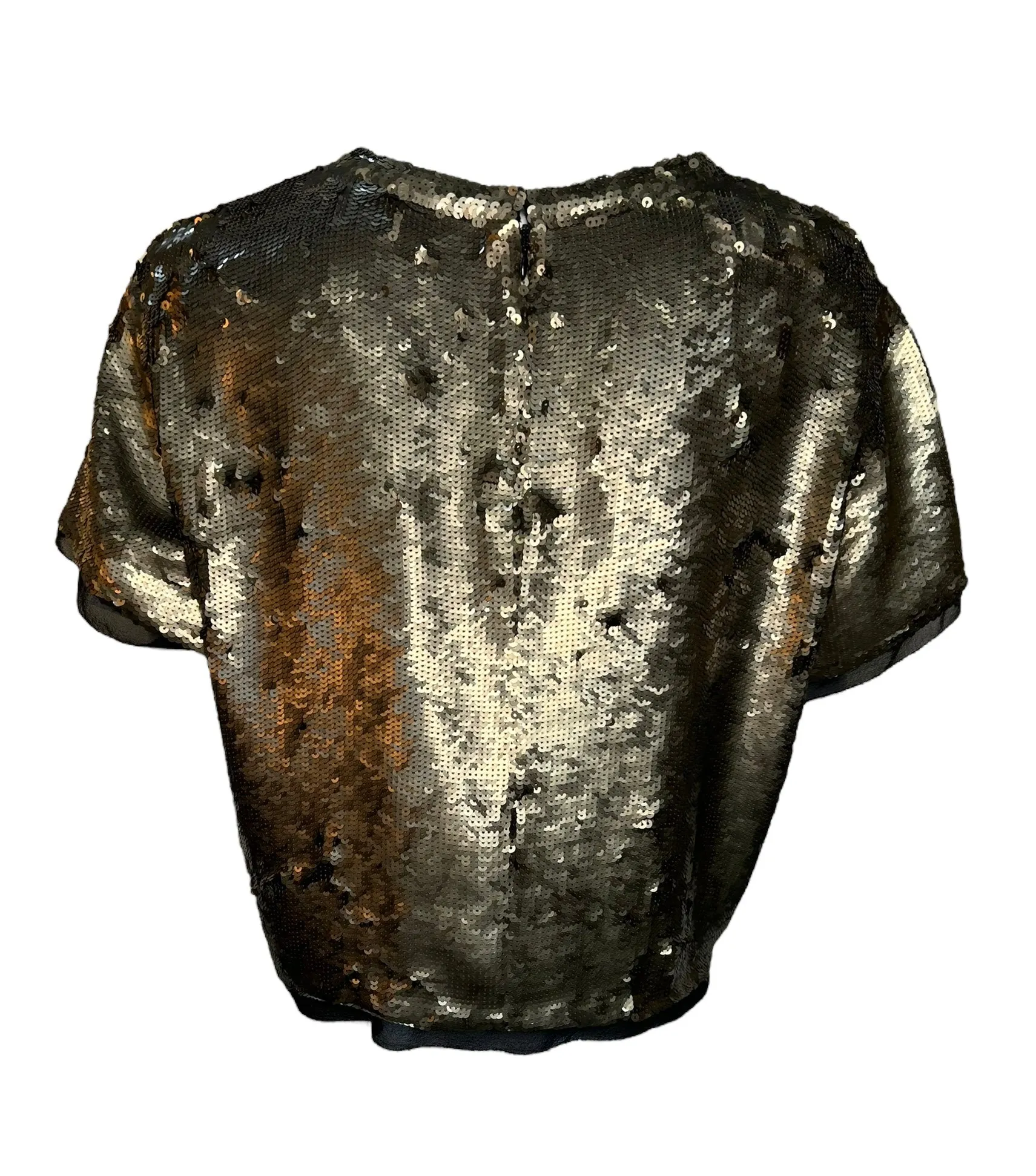 Proenza Schouler 2000s Gold Sequin Top on Silk