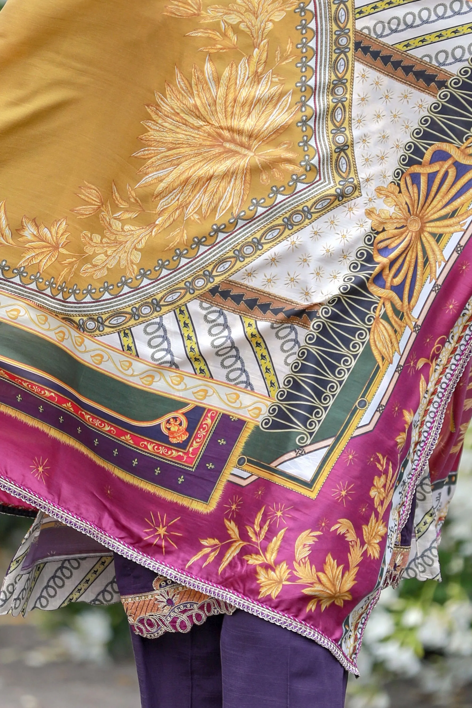 Purple Silk Rayon Mix Suit - Salwar Kameez