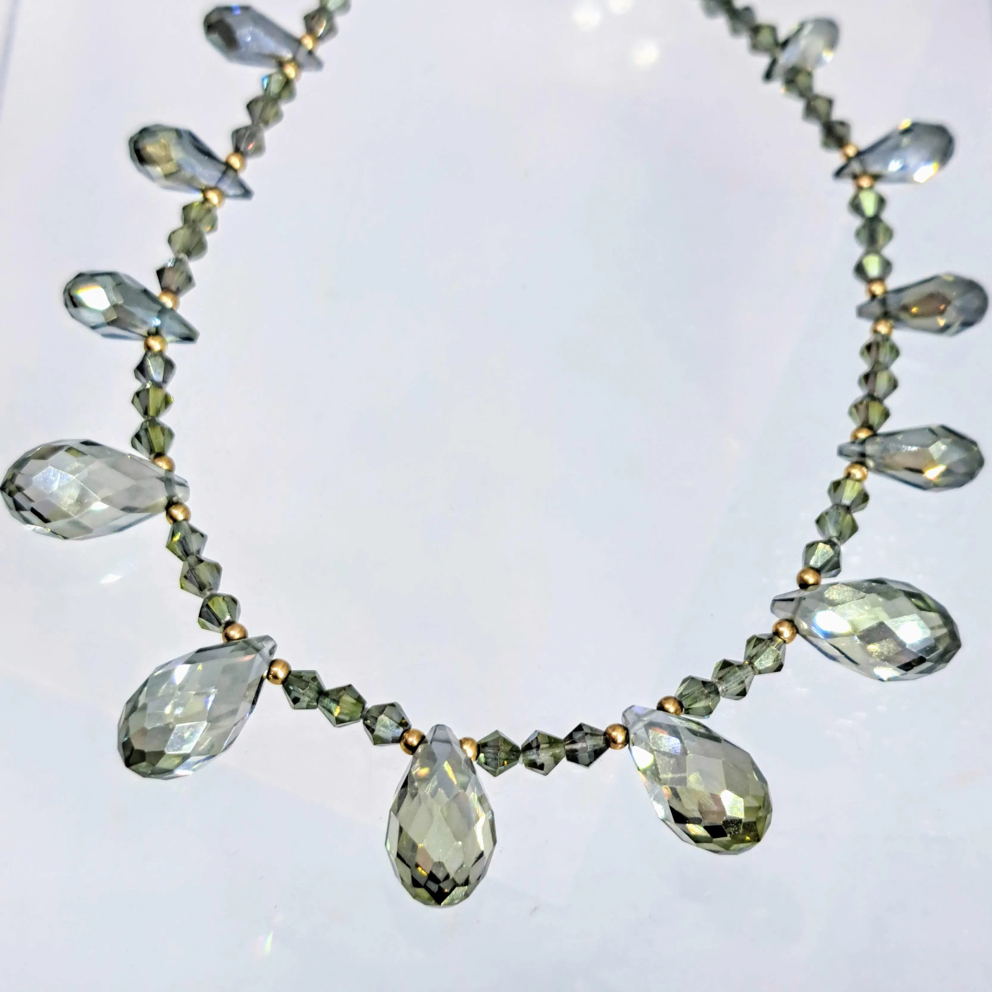 "Sparkle & SHINE!" 18" Necklace - (Your Choice) Gem Grade Swarovski, 14K Gold