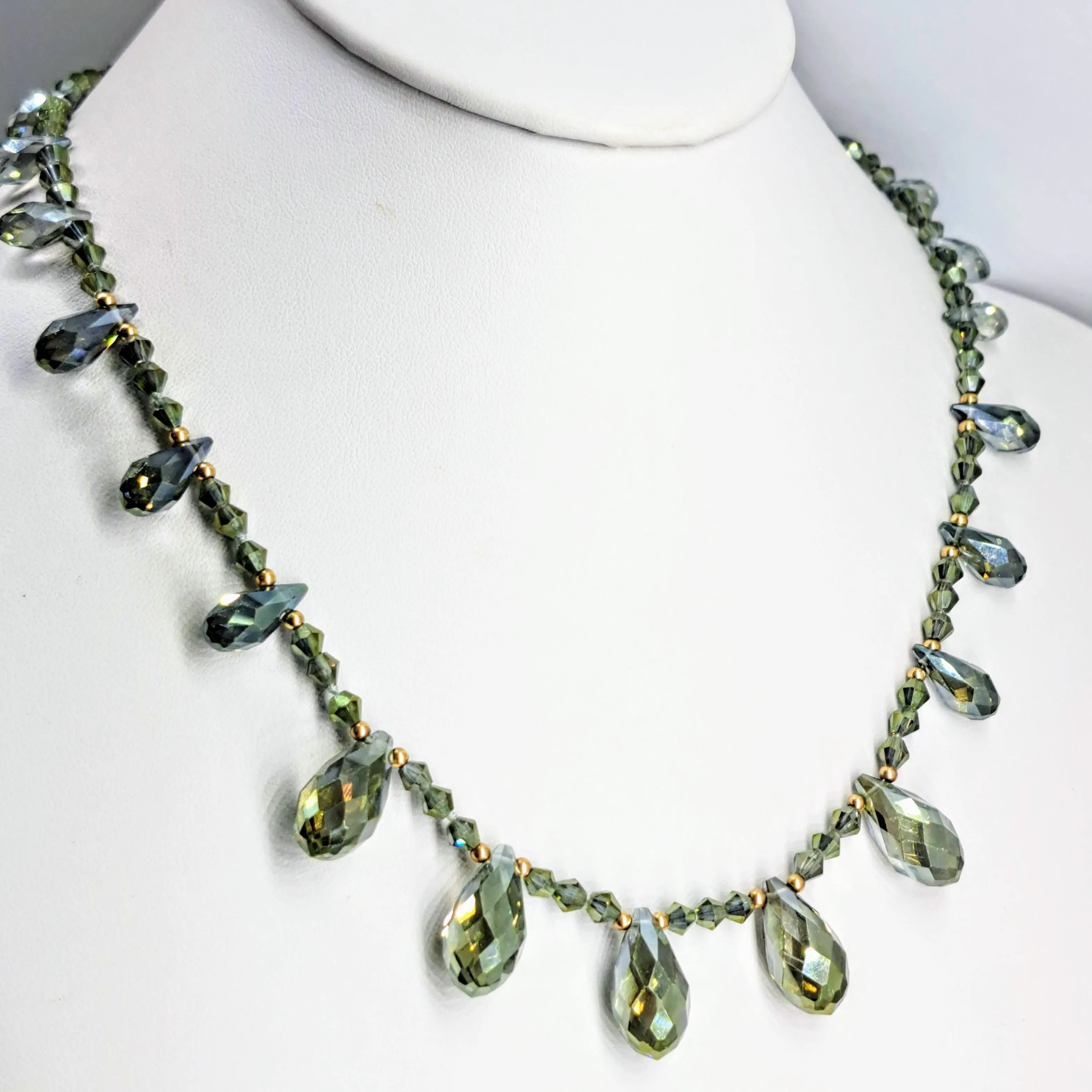 "Sparkle & SHINE!" 18" Necklace - (Your Choice) Gem Grade Swarovski, 14K Gold
