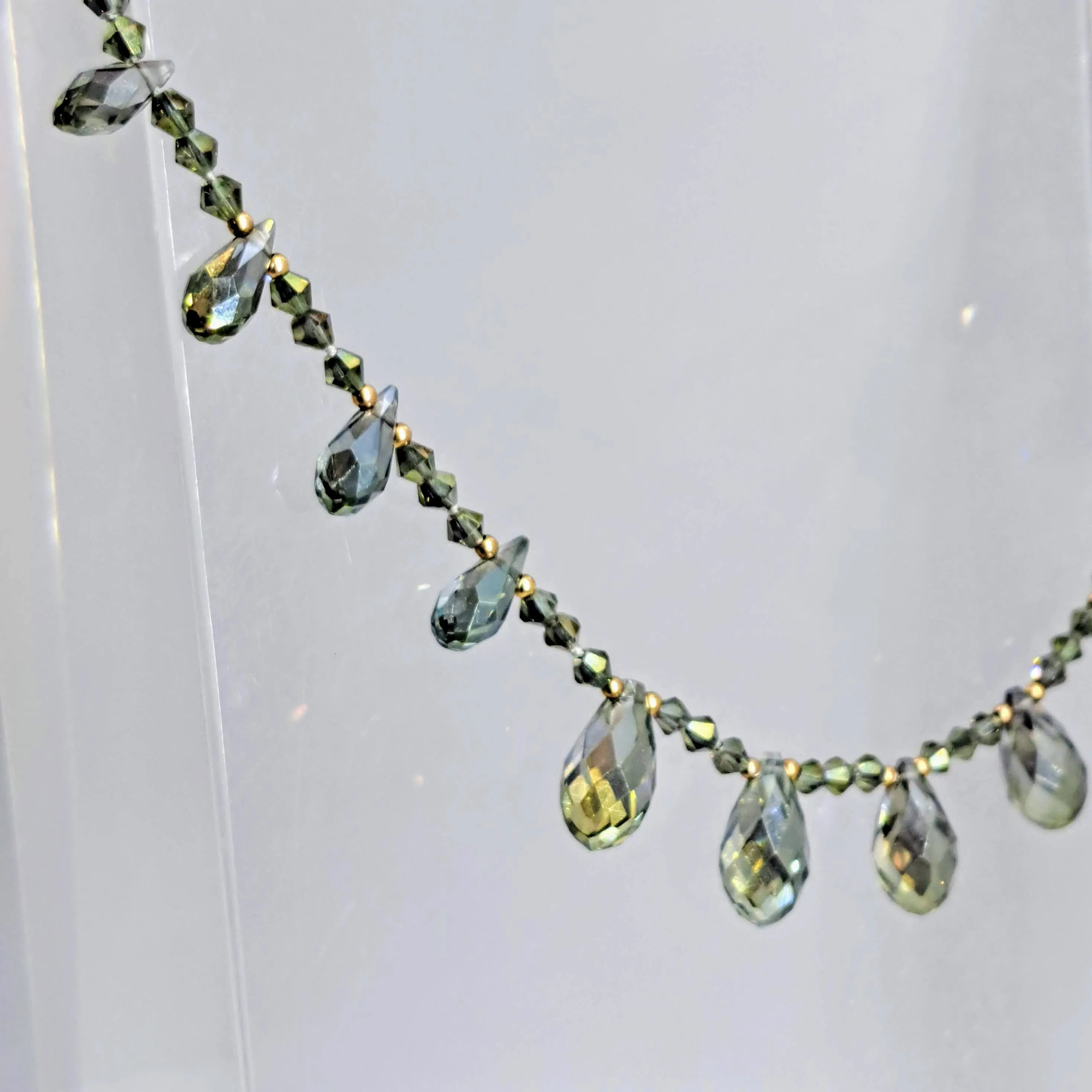 "Sparkle & SHINE!" 18" Necklace - (Your Choice) Gem Grade Swarovski, 14K Gold