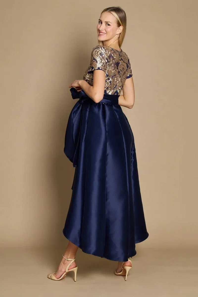 R & M Collection Size 12 RM5492 Navy/Gold Informal