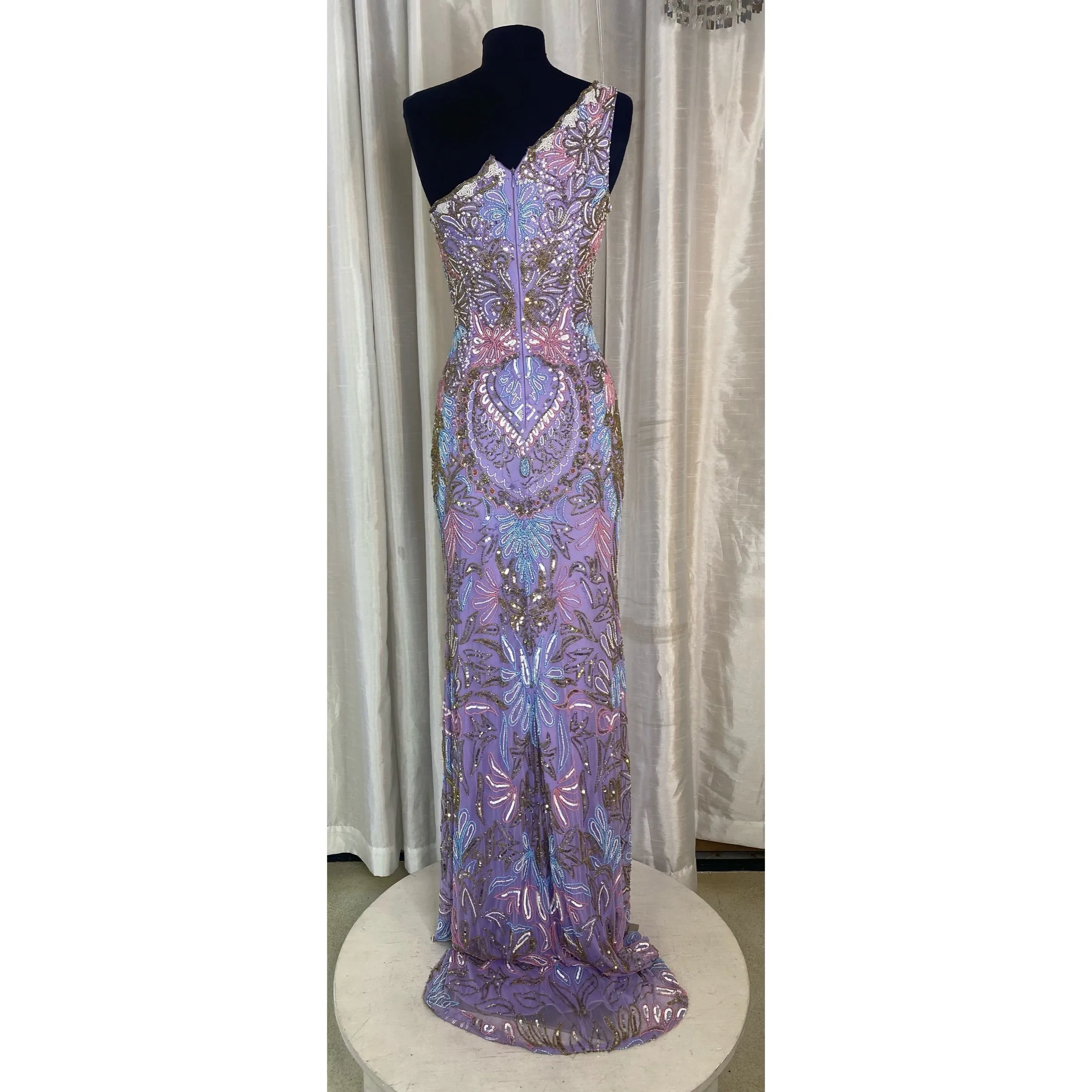 RACHEL ALLAN Style 70383 Long Gown Lilac Multicolor Size 0