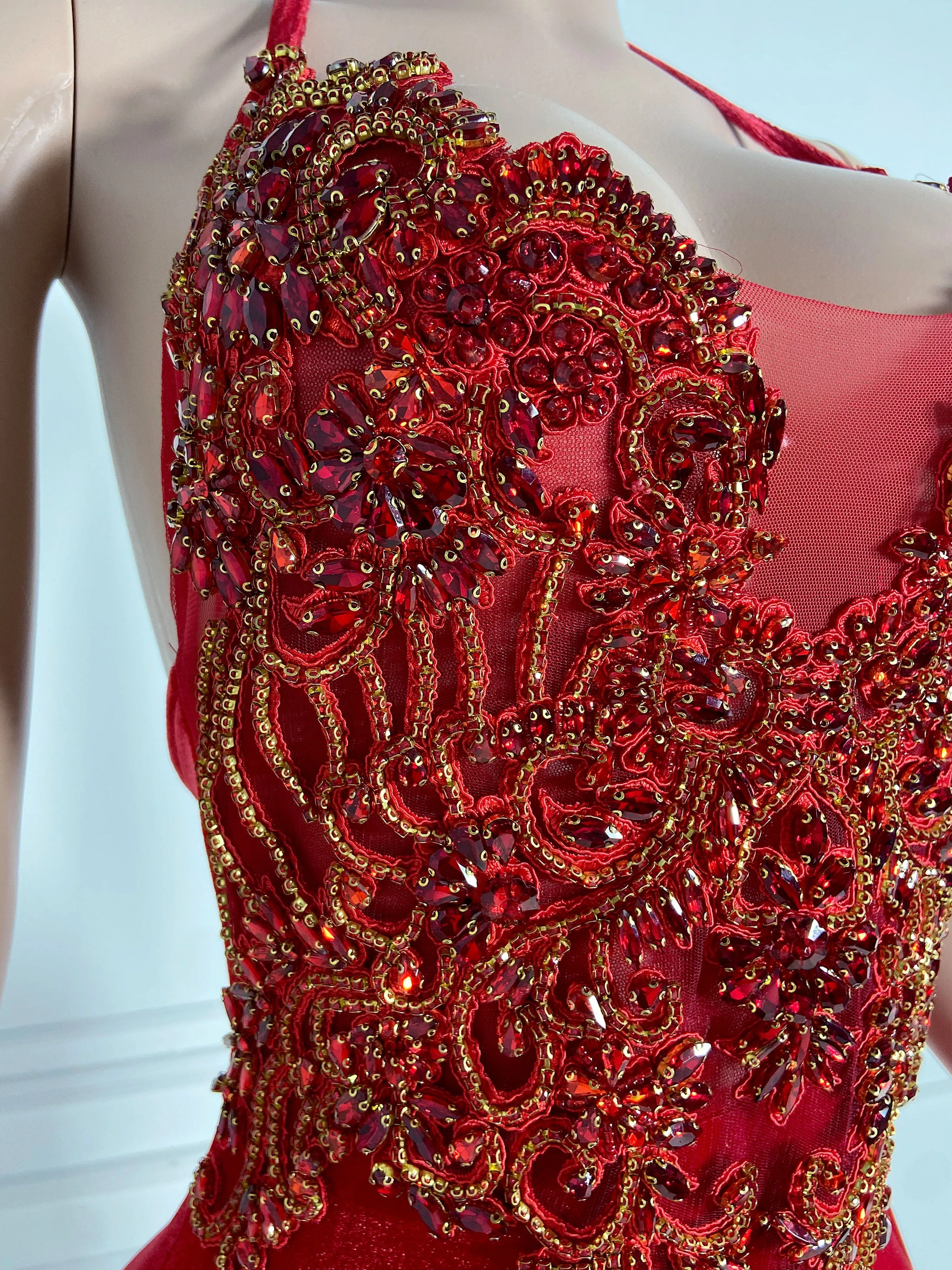 Radiant Red Cut Charm Mini Dress