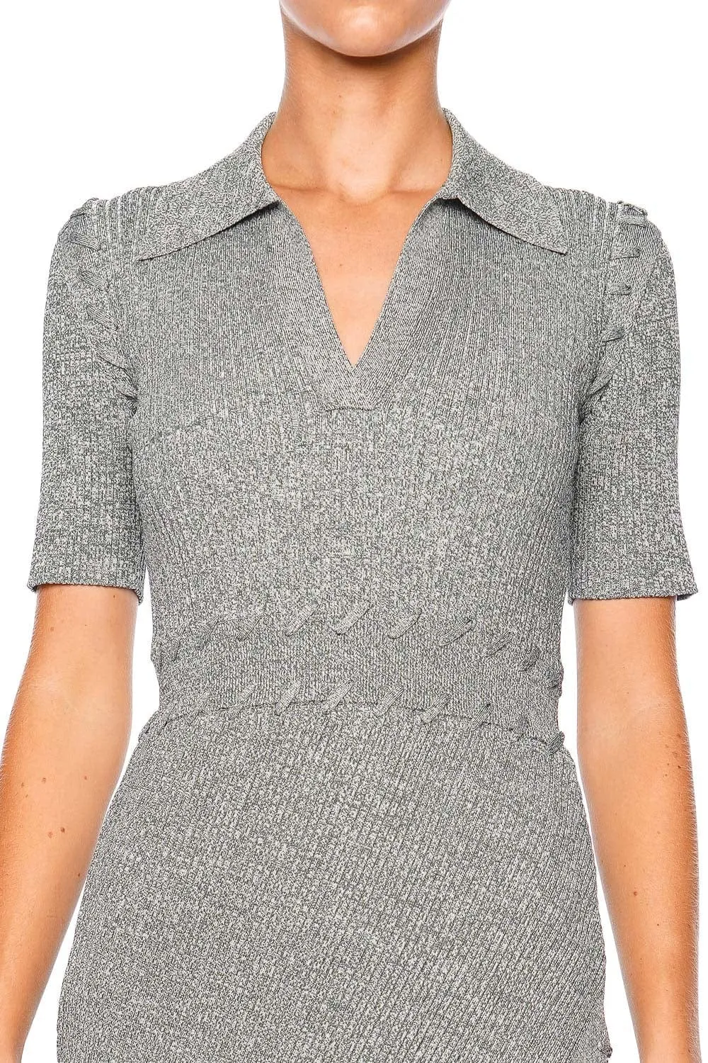 Ravan Polo Marl Knit Mini Dress