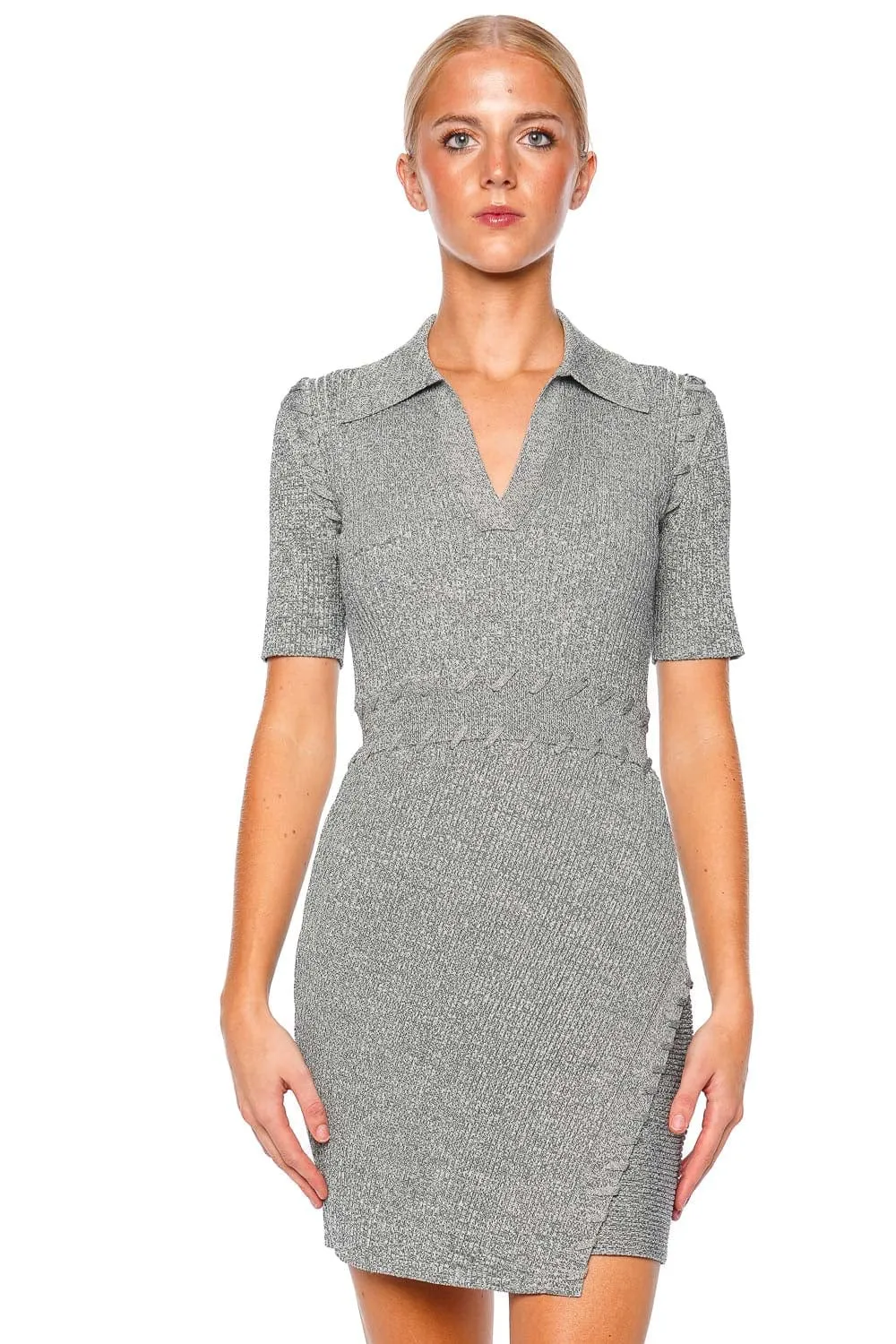 Ravan Polo Marl Knit Mini Dress
