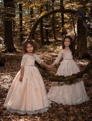 Ravenna Chantilly Lace Long Dress
