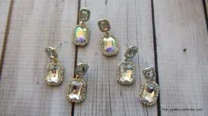 Rectangle Cushion Cut Dangle Earrings (more colors)
