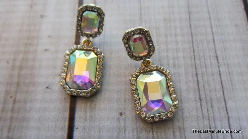 Rectangle Cushion Cut Dangle Earrings (more colors)
