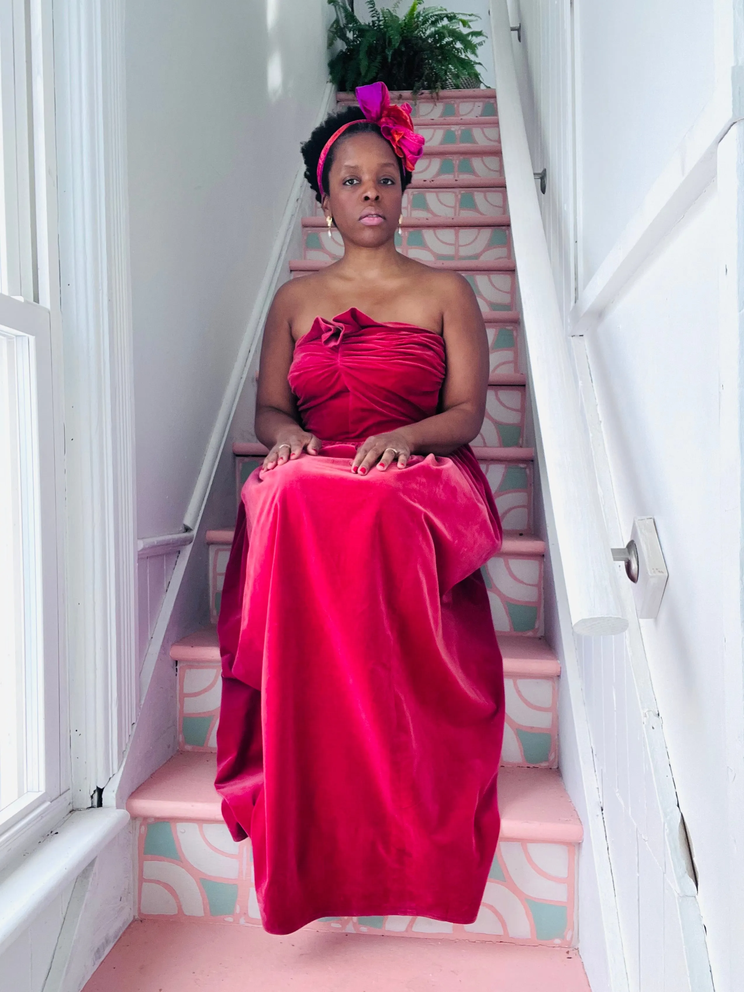Red Velvet Gown