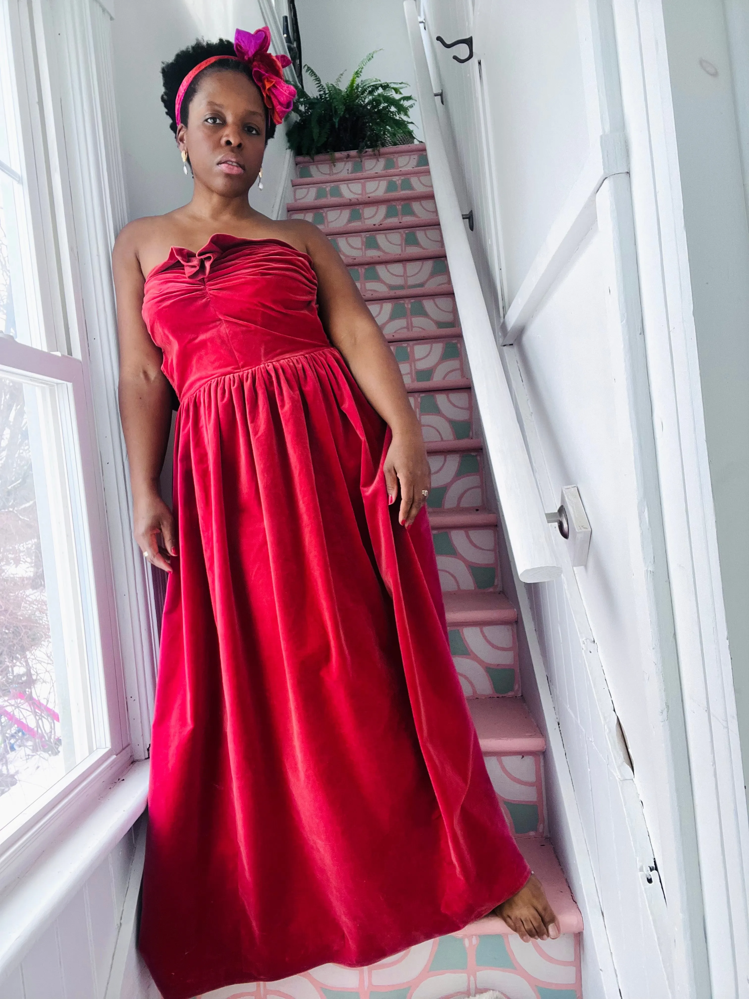 Red Velvet Gown