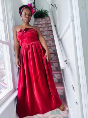 Red Velvet Gown