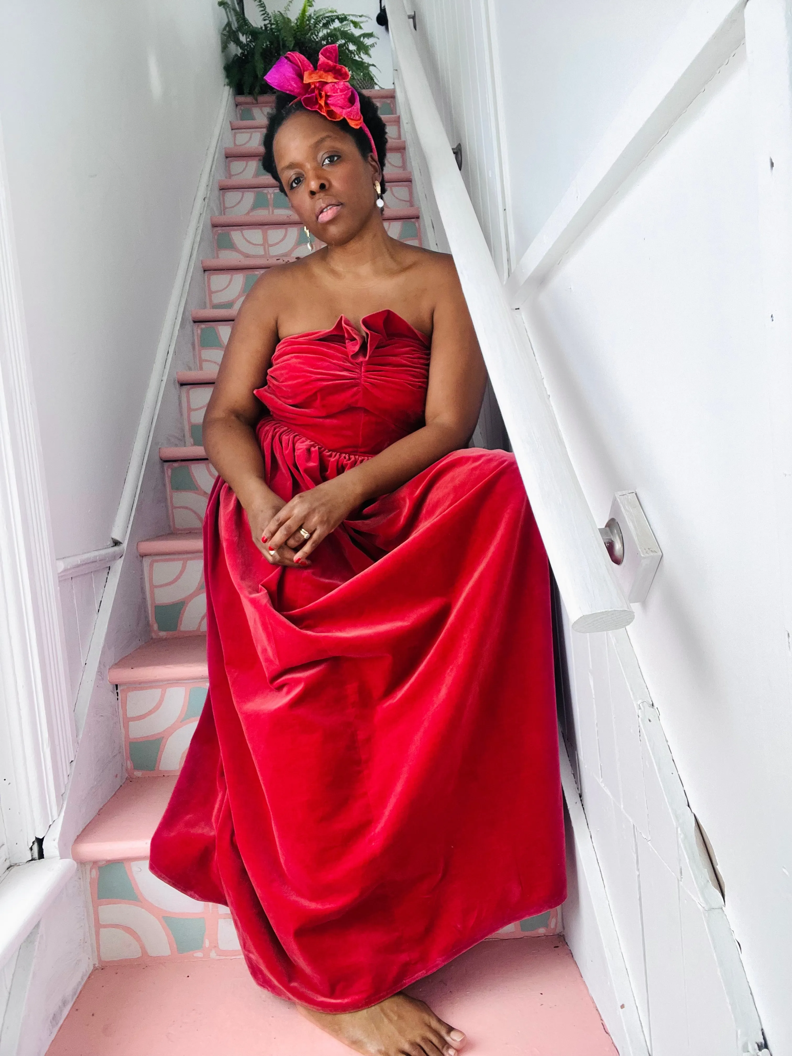 Red Velvet Gown