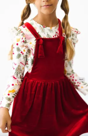 Red Velvet Pinafore • size 2t
