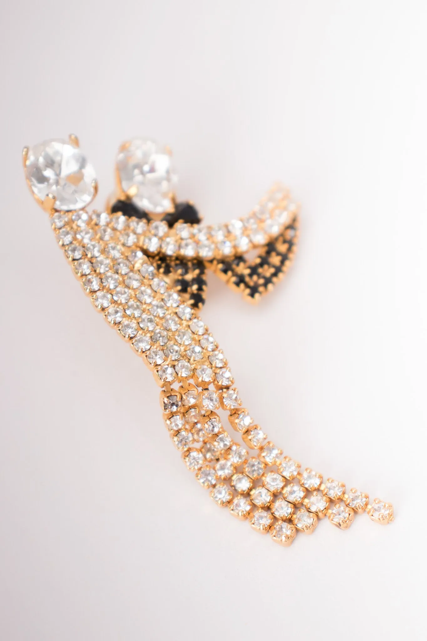 Rhinestone Dancing Couple Earrings