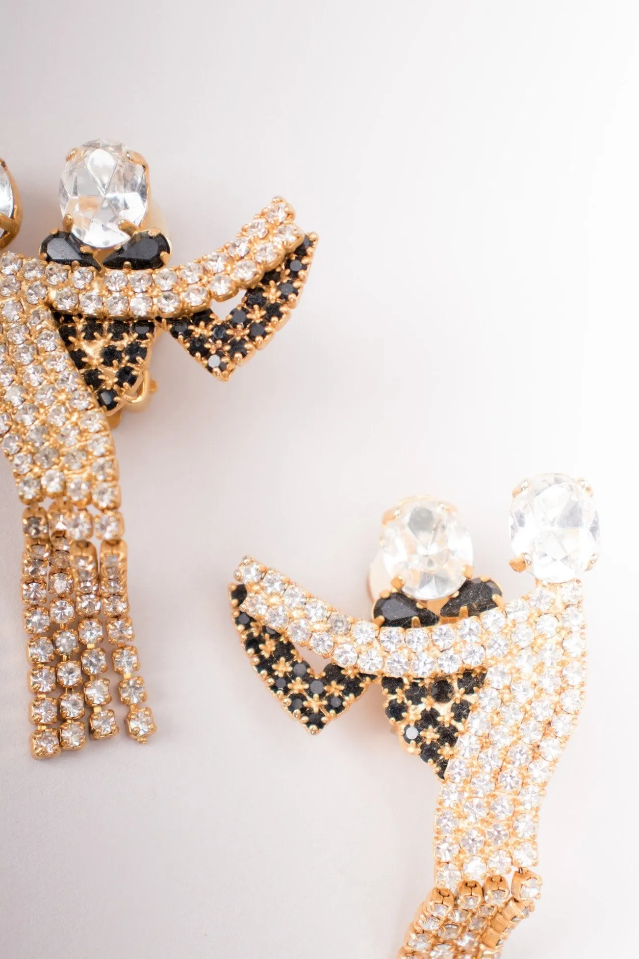 Rhinestone Dancing Couple Earrings