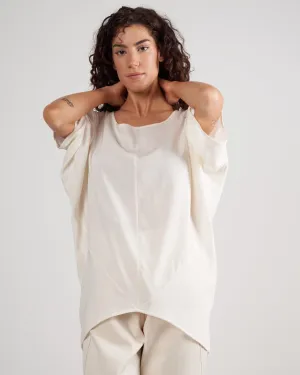 rio top - white silk charmeuse