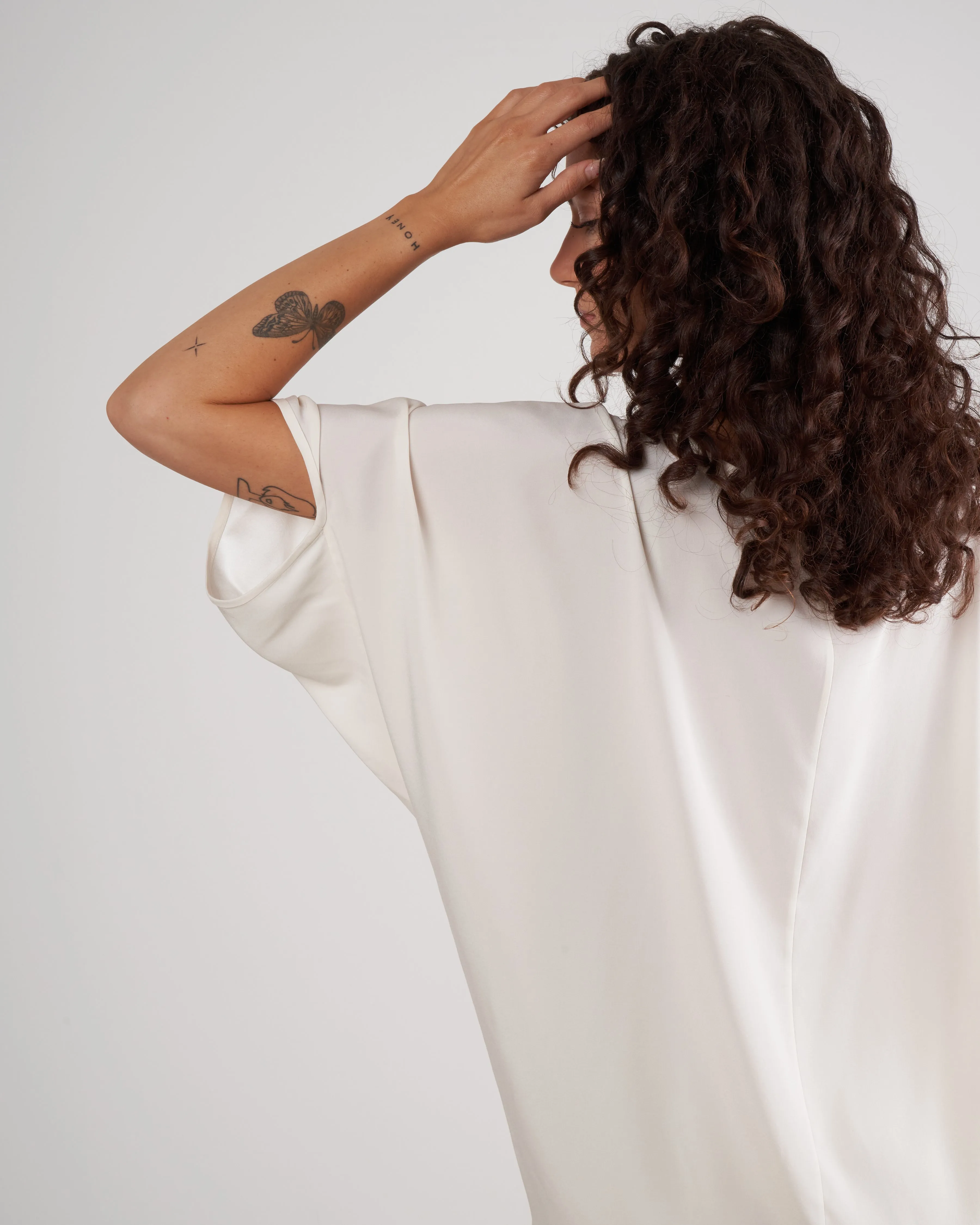rio top - white silk charmeuse