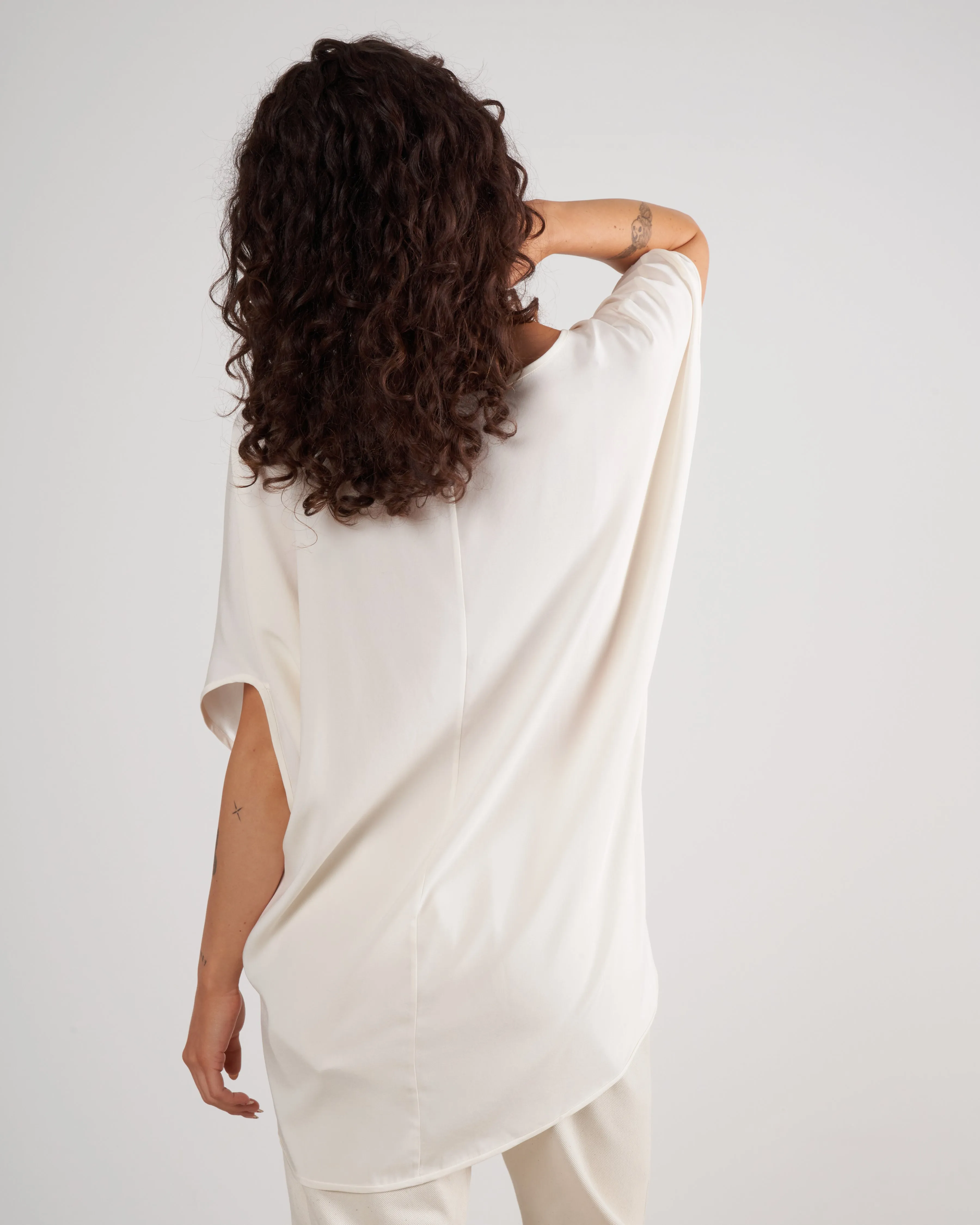 rio top - white silk charmeuse