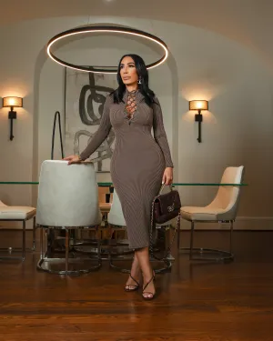 Rishi (Chocolate Midi Dress)