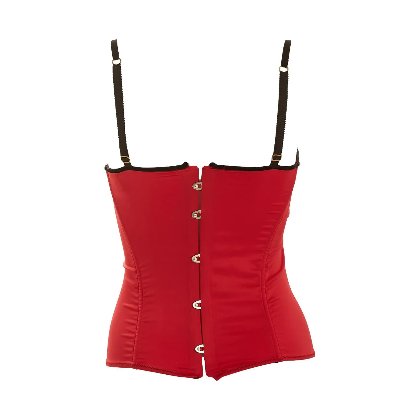 Roberto Cavalli Red Lace Bustier Top