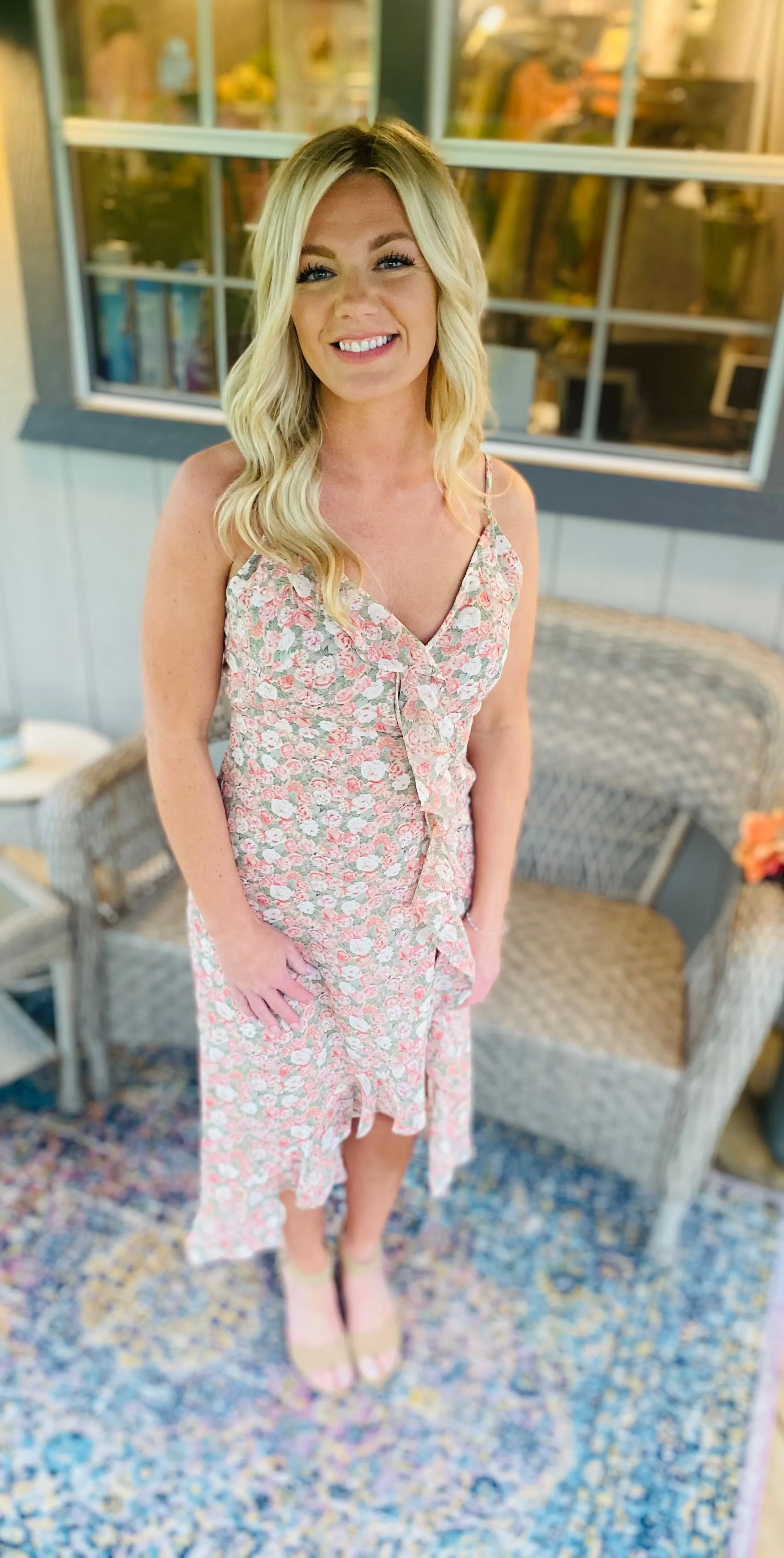 Rose Floral Midi