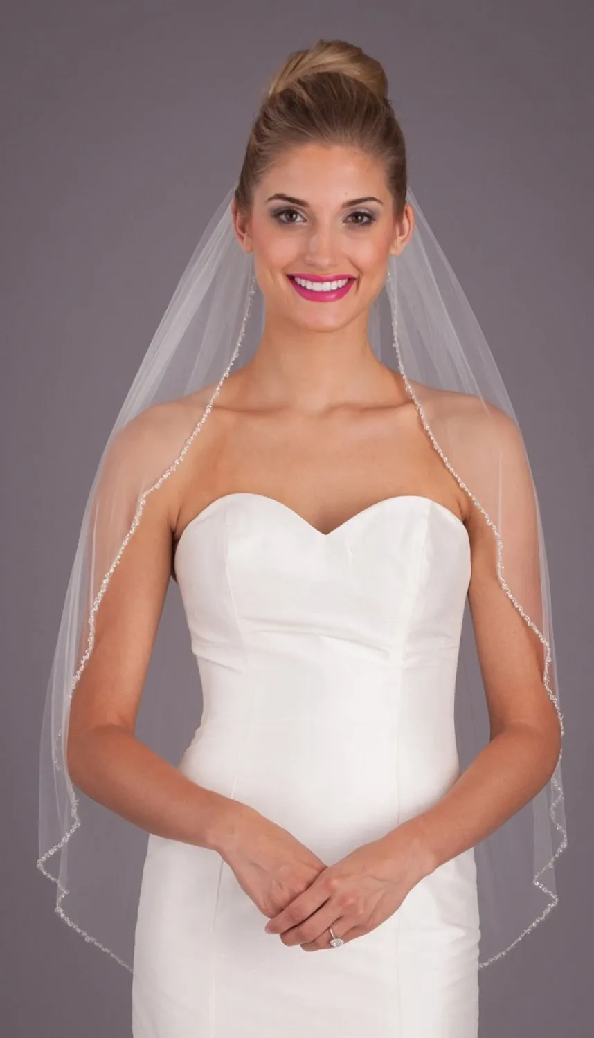 Roycebridal Kennedy Blue Piper Crystal Veil