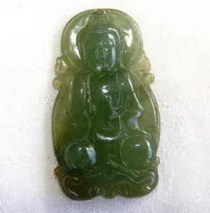 Sale-Classic Carved Buddha  Chinese Jade Pendant (P651)