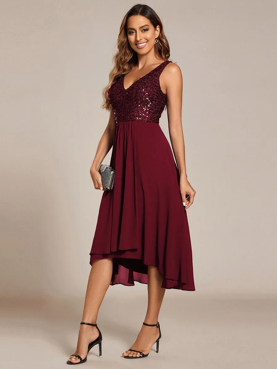 Samanda burgundy sequin chiffon evening dress Express NZ Wide