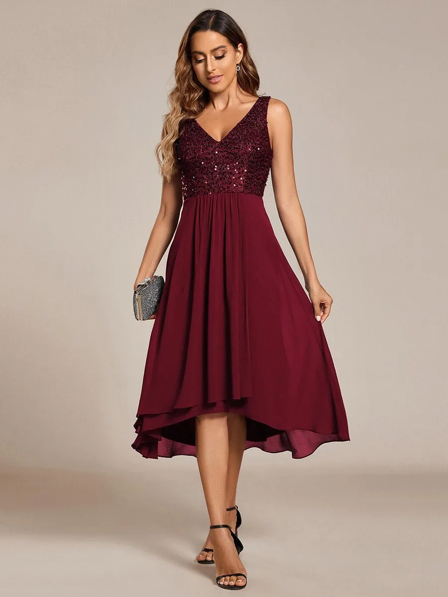 Samanda burgundy sequin chiffon evening dress Express NZ Wide