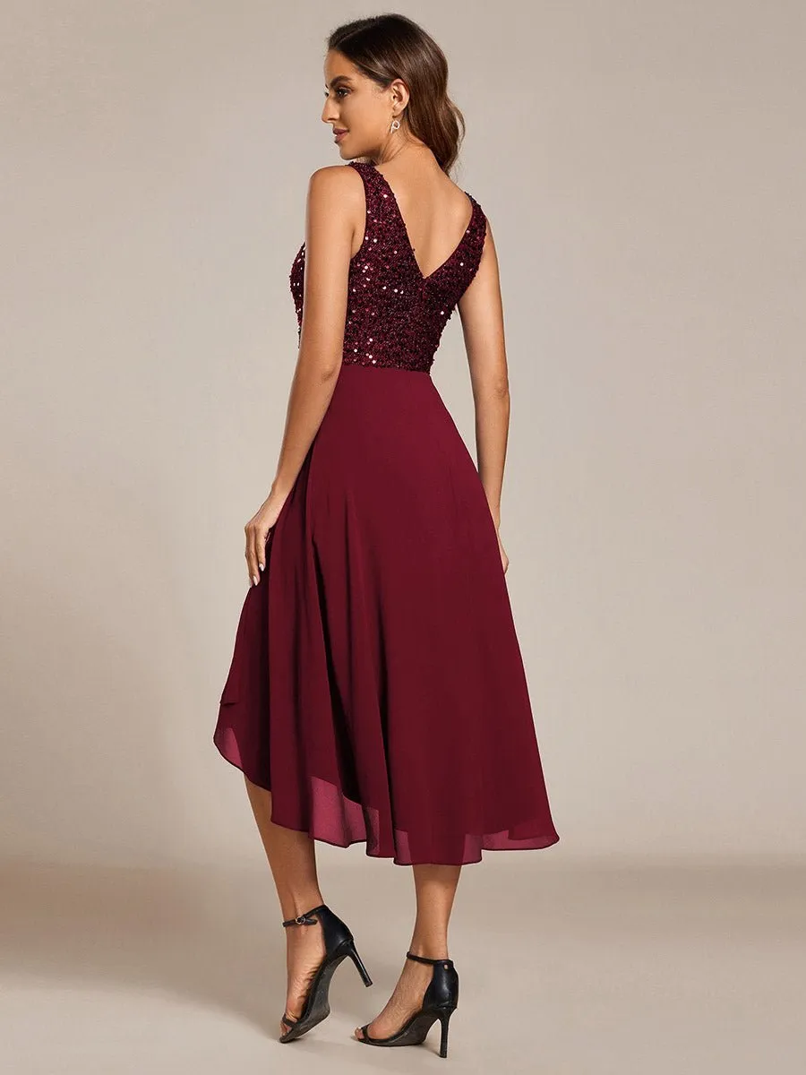 Samanda burgundy sequin chiffon evening dress Express NZ Wide