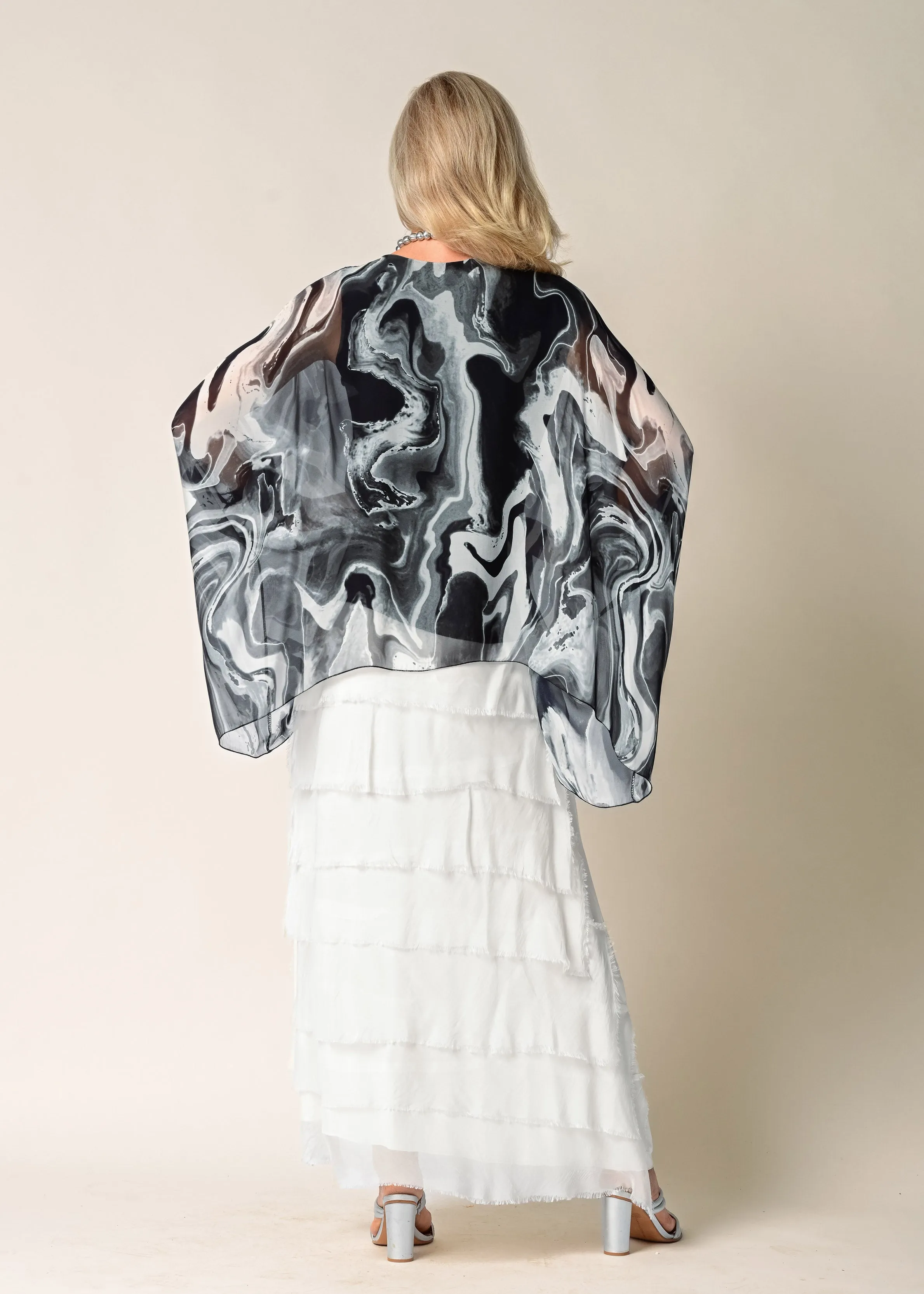 Samira Silk Top in Onyx