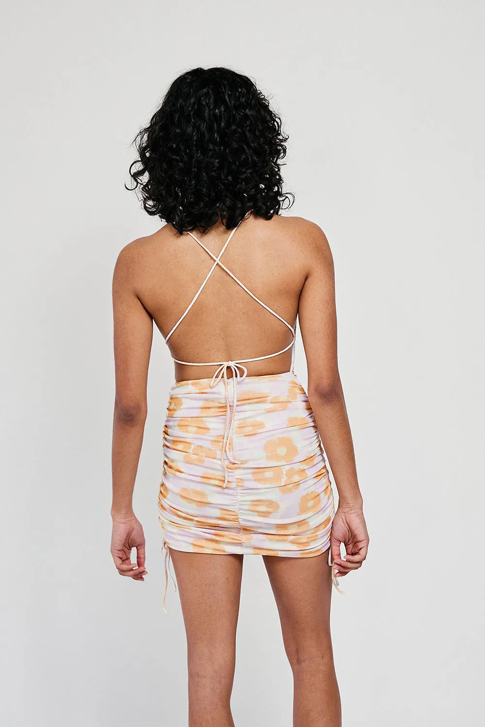 SAMPLE-Backless Aurora Dress - Smudge Floral