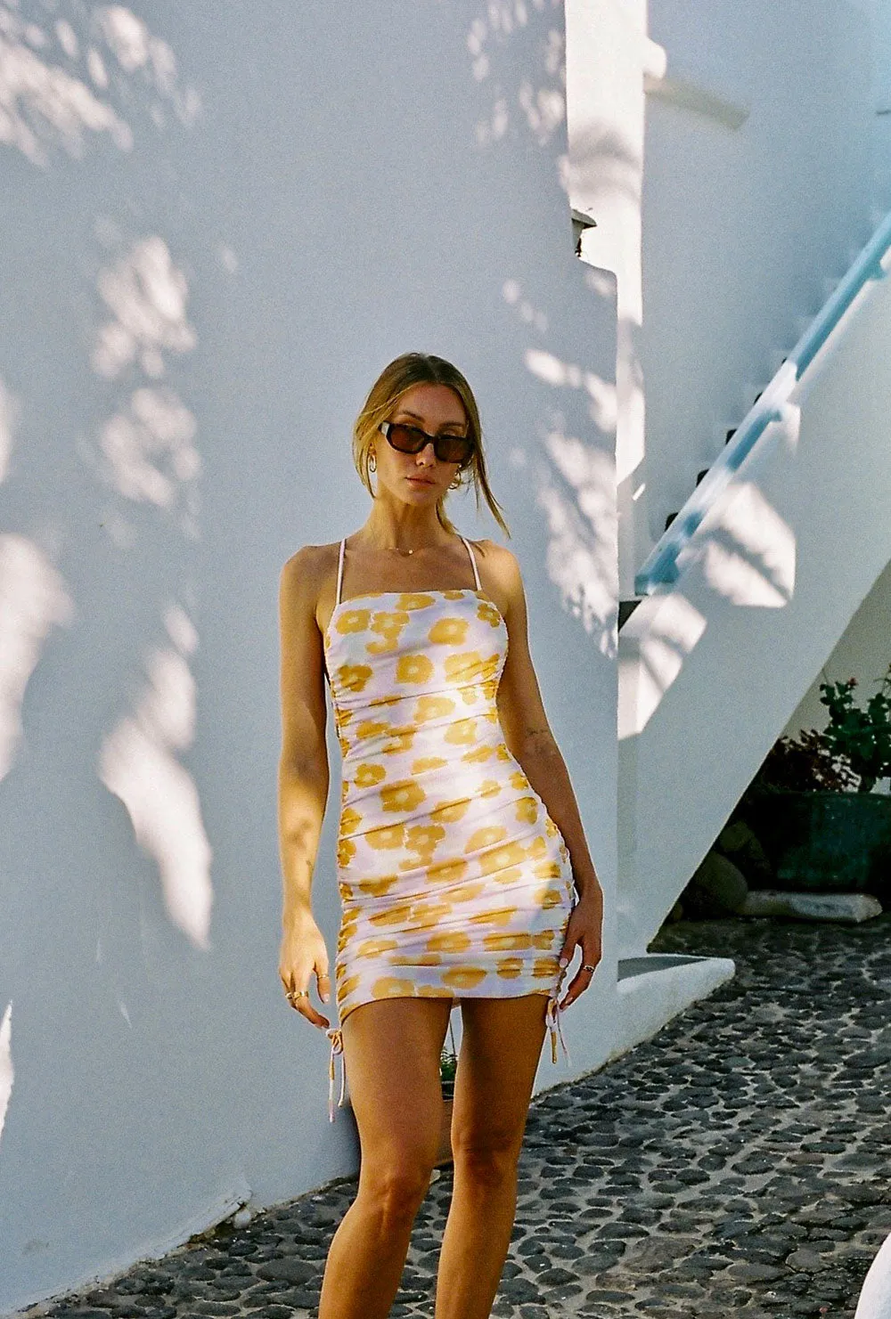 SAMPLE-Backless Aurora Dress - Smudge Floral