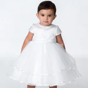 Sarah Louise Christening Ceremonial Occasion Dress - White - 070074