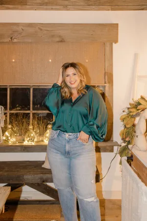 SATIN BUTTON DOWN TOP