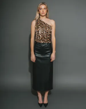Satin One Shoulder Top