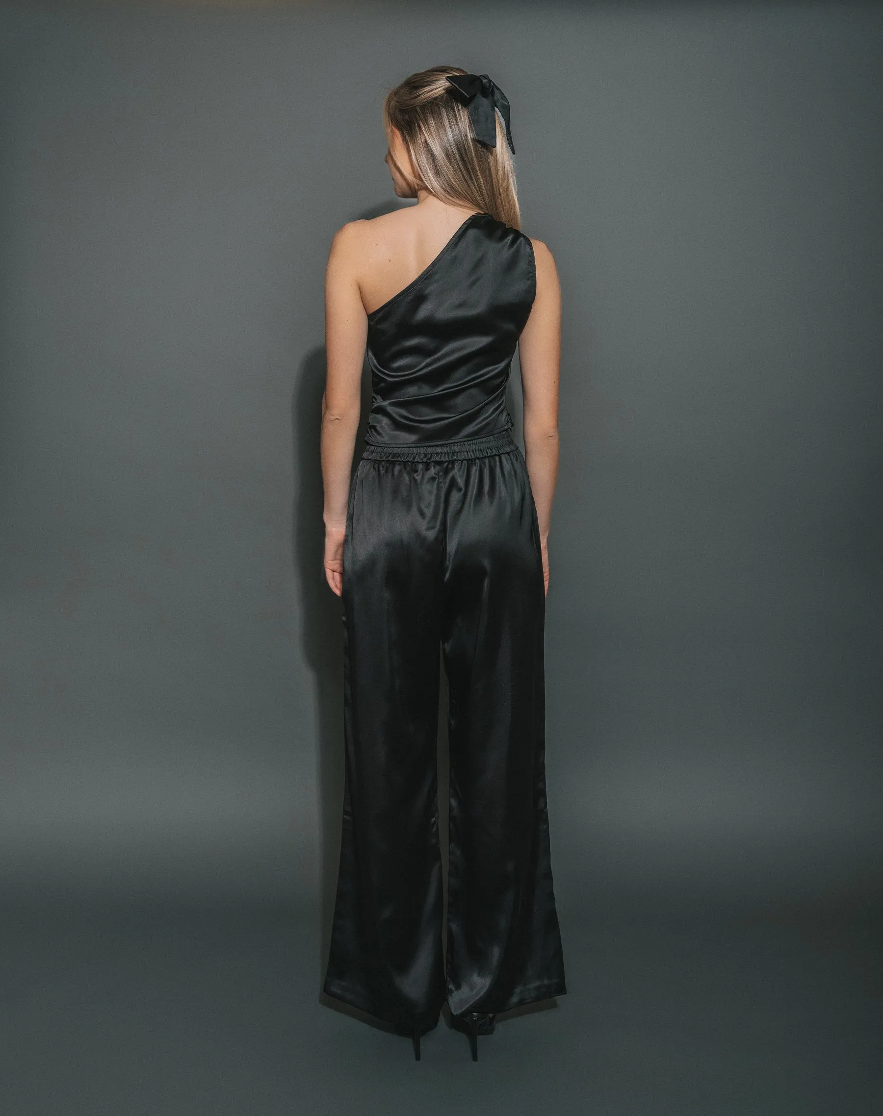 Satin One Shoulder Top