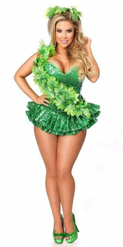 Sexy Deluxe Ivy Poison Vixen Corset Halloween Costume