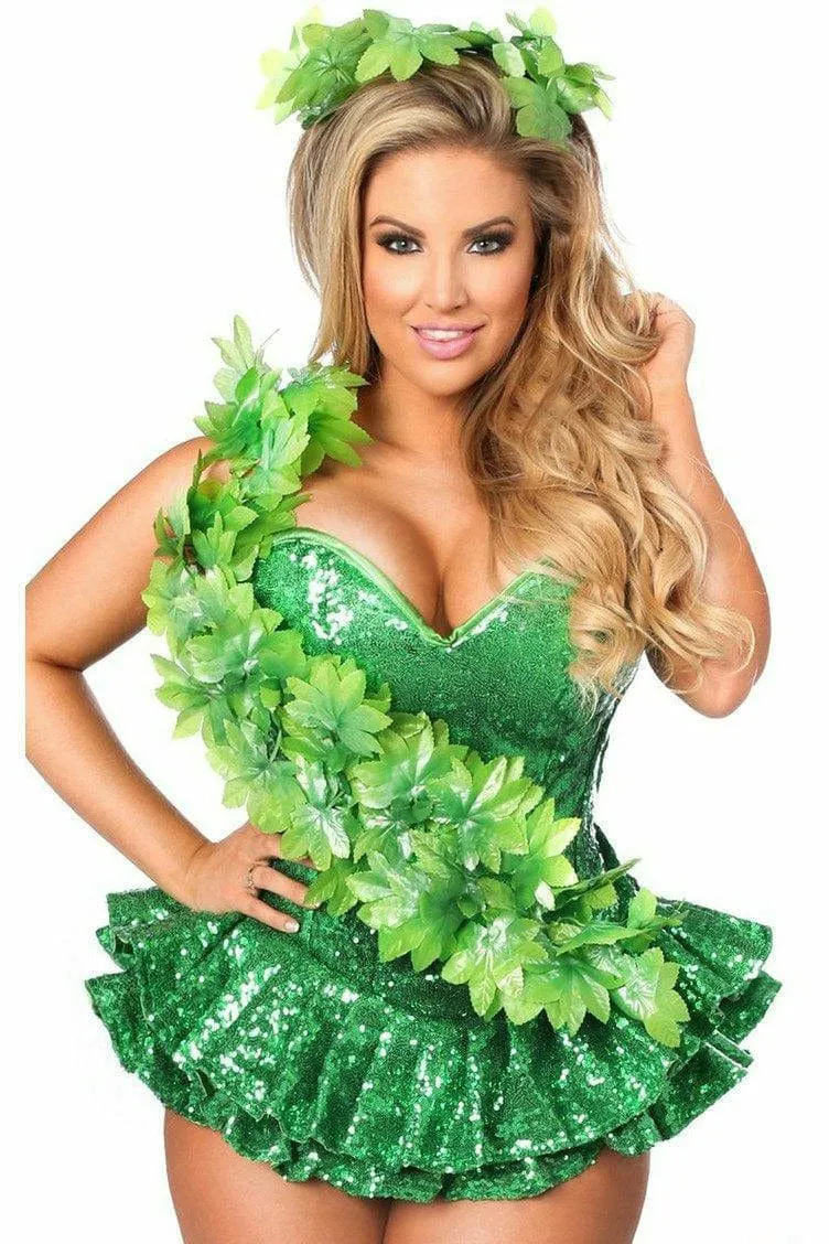 Sexy Deluxe Ivy Poison Vixen Corset Halloween Costume