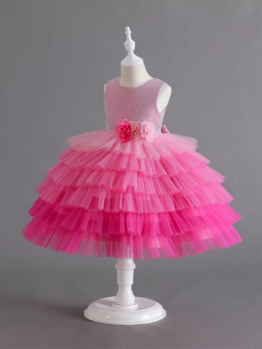 Shimmer Mesh Layer Princess Baby Dress MKD1007