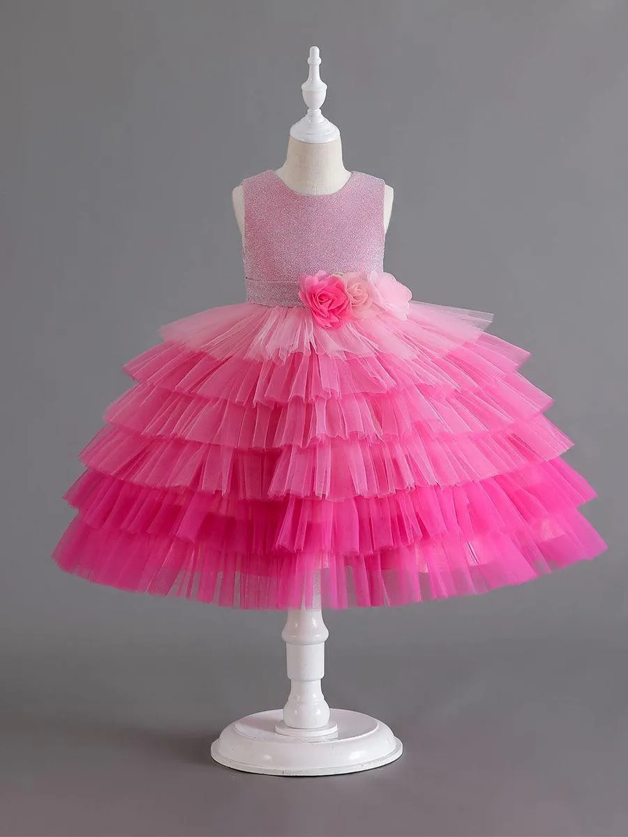 Shimmer Mesh Layer Princess Baby Dress MKD1007