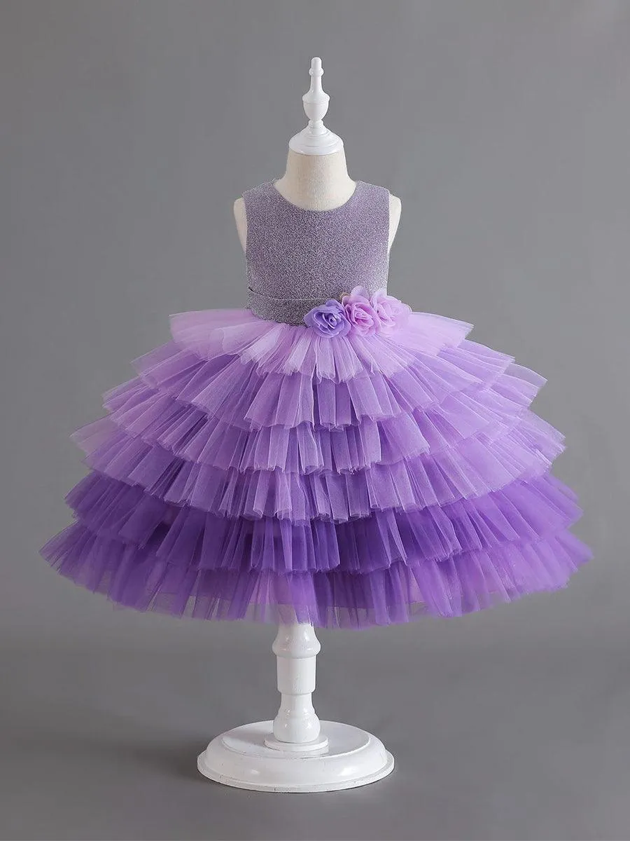 Shimmer Mesh Layer Princess Baby Dress MKD1007