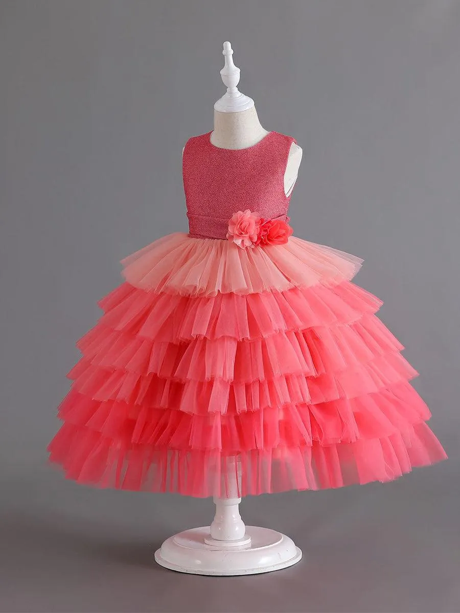 Shimmer Mesh Layer Princess Baby Dress MKD1007