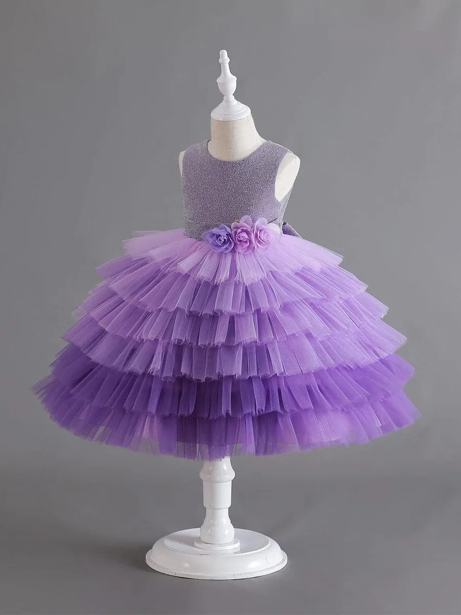 Shimmer Mesh Layer Princess Baby Dress MKD1007