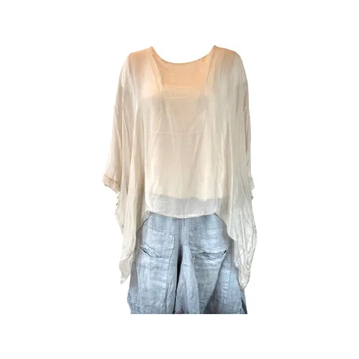 Silk Hanging Poncho (Multiple Colors)