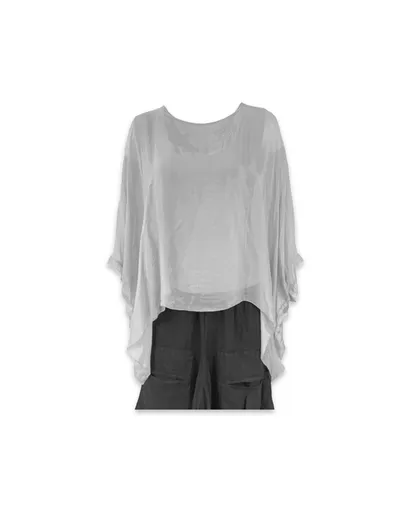 Silk Hanging Poncho (Multiple Colors)