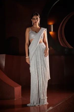 Silver Saree
